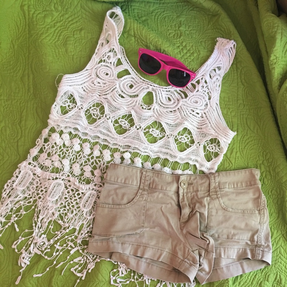 Crochet knit top